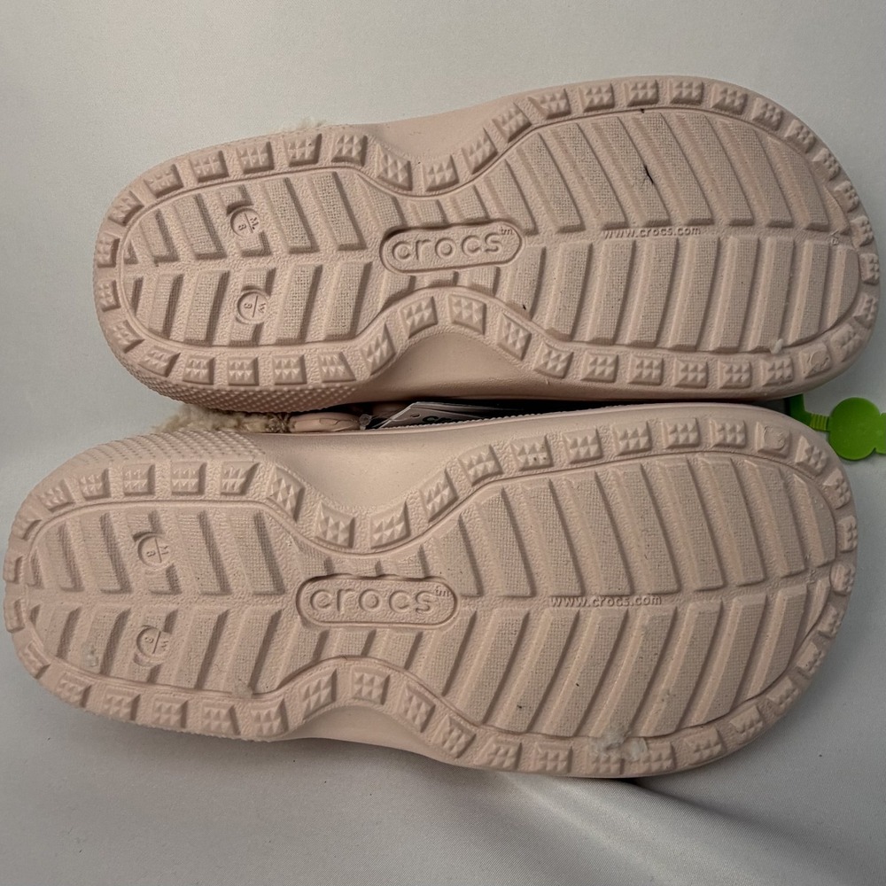 Croc's Classic Fleece Lining Pumice Beige Clog Women's Size 8/ Men's‎ Size 6 NEW - Picture 7 of 10